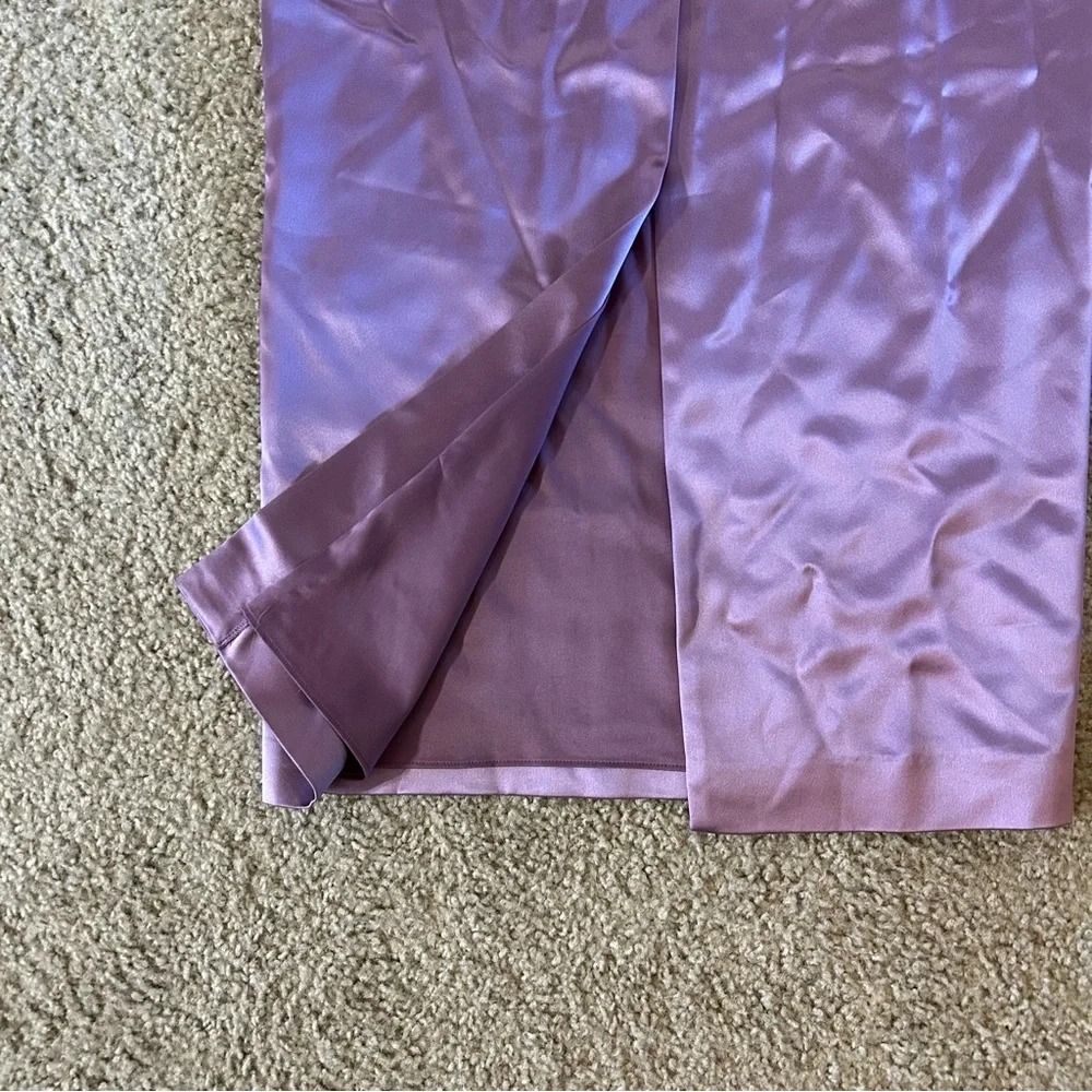 NWT MILLY Riva Hammered Satin Strapless Dress - Picture 7 of 10